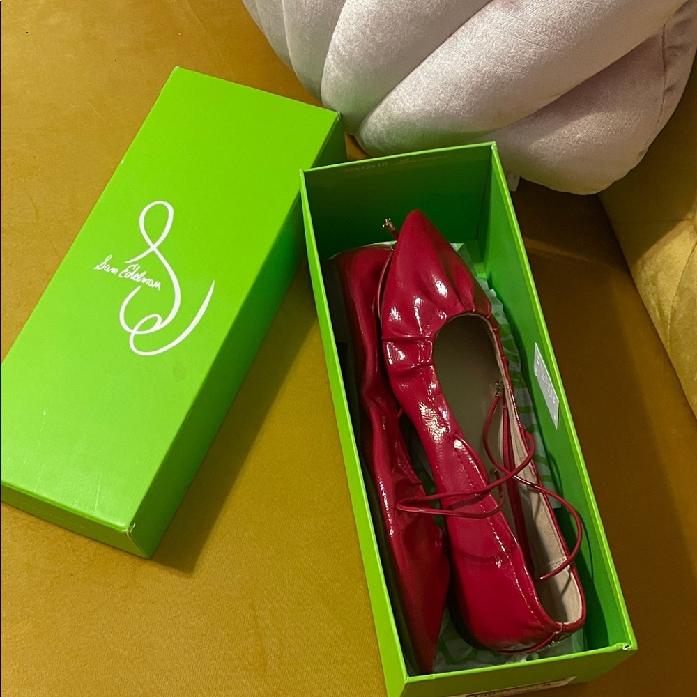 Sam Edelman Glossy Red Flats